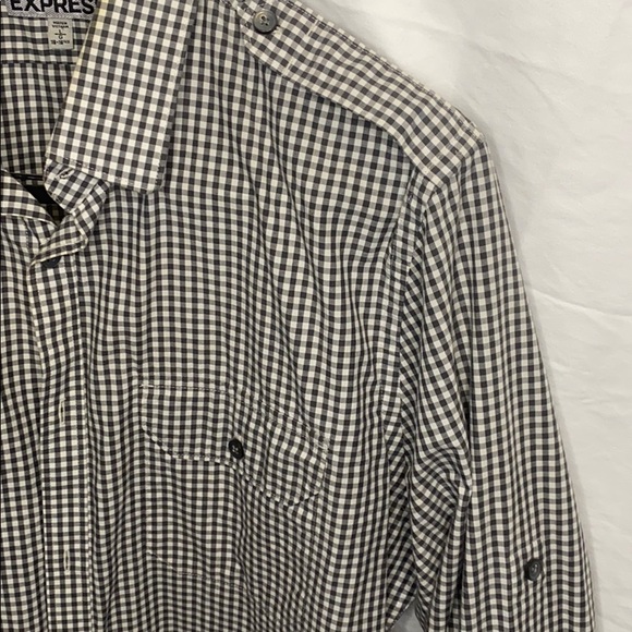 Men’s casual button down Express dress shirt. L - Picture 2 of 4